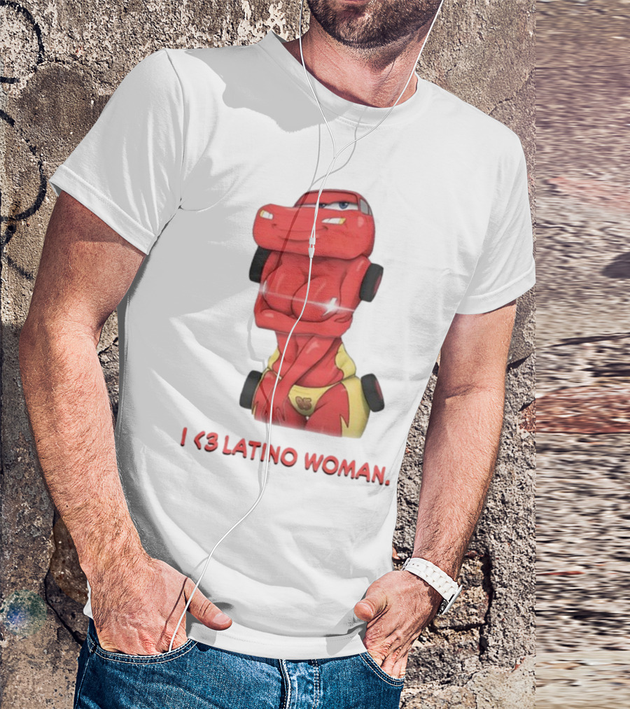 I Love Latino Woman Lightning McQueen T-Shirt
