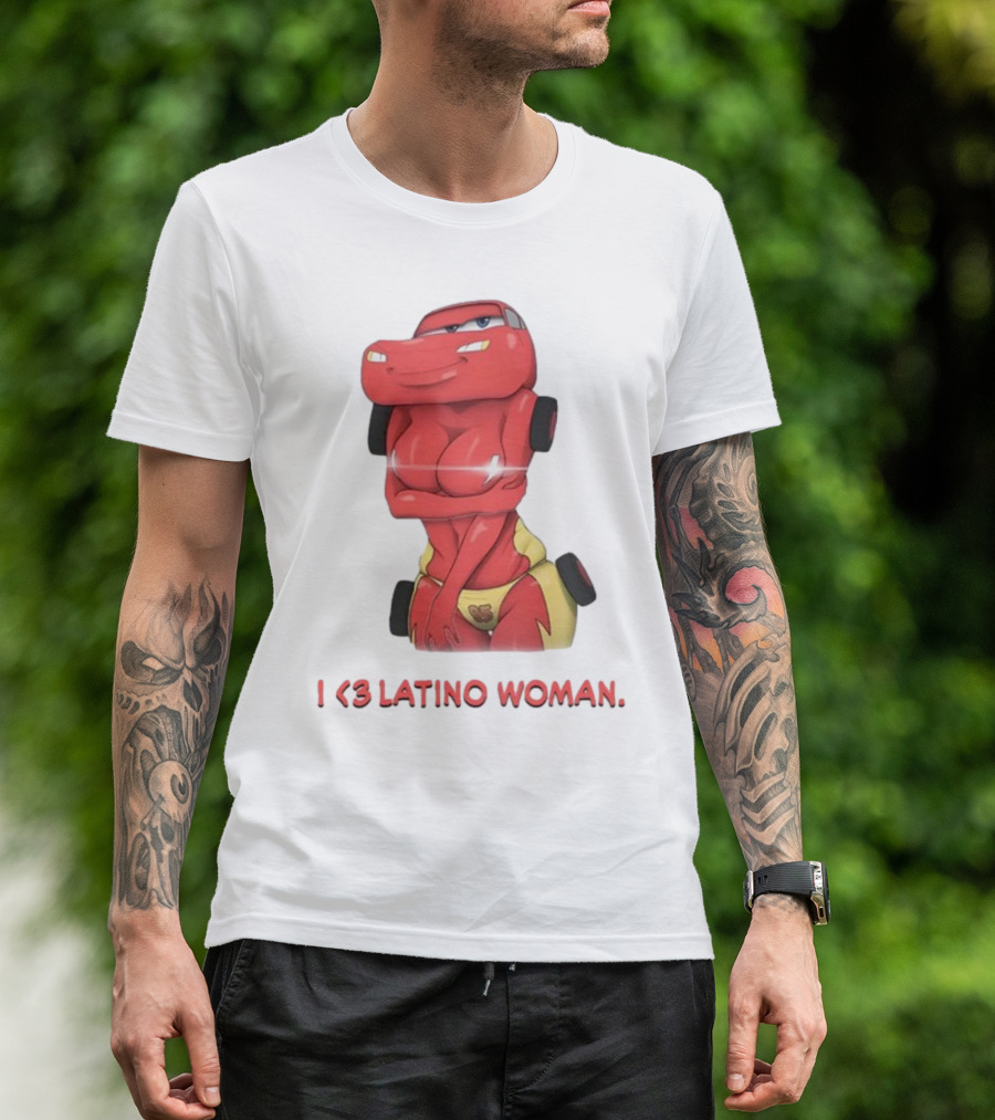 I Love Latino Woman Lightning McQueen T-Shirt