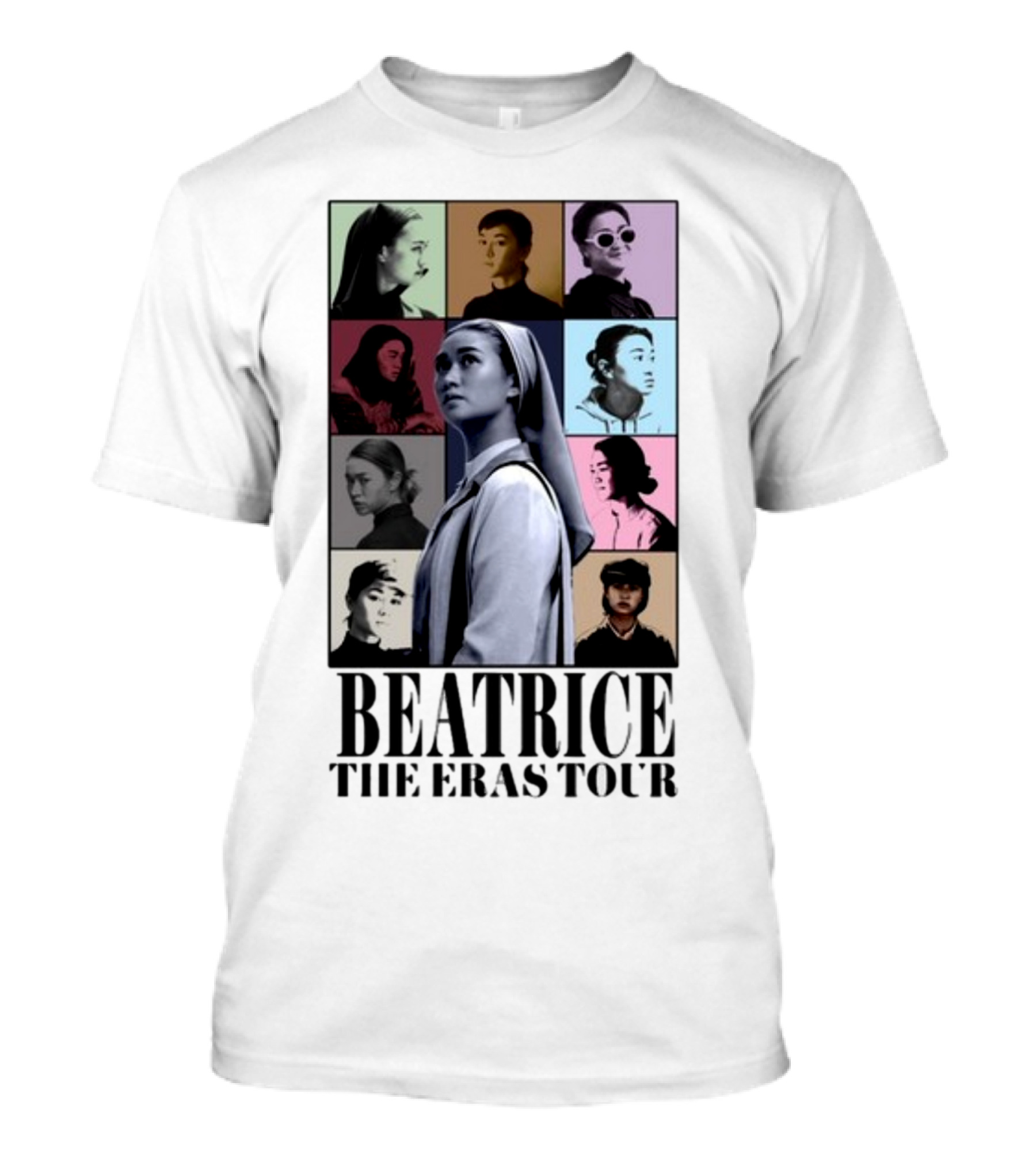 Beatrice The Eras Tour Multicolor Photo Collage T-Shirt