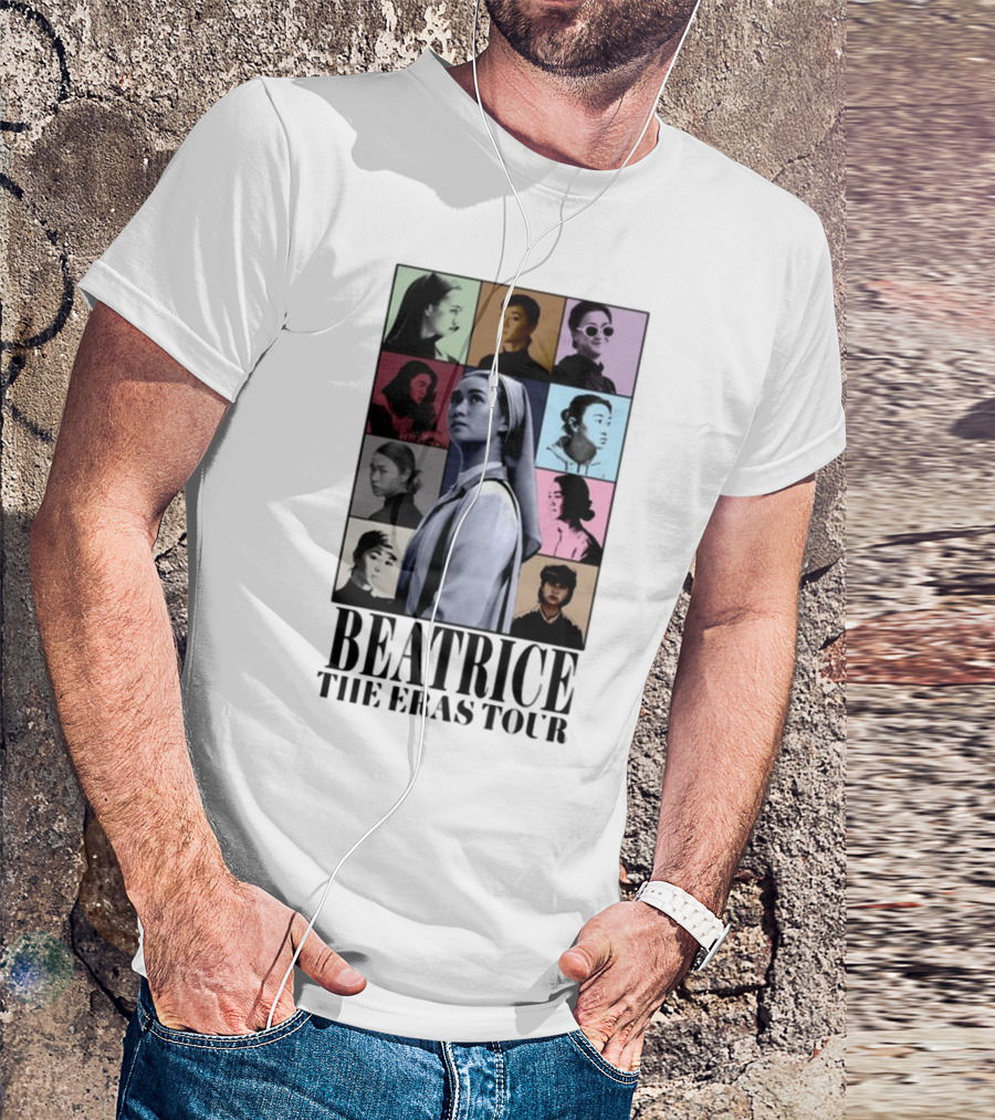 Beatrice The Eras Tour Multicolor Photo Collage T-Shirt