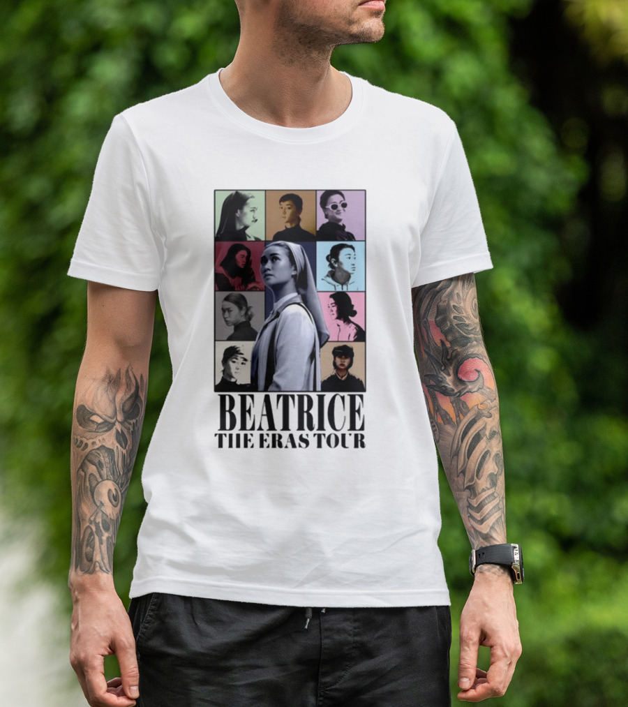 Beatrice The Eras Tour Multicolor Photo Collage T-Shirt