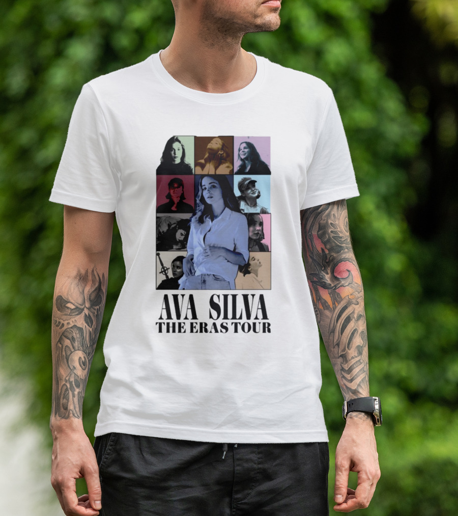 AVA SILVA THE ERAS TOUR Multicolored Portrait Collage T-Shirt
