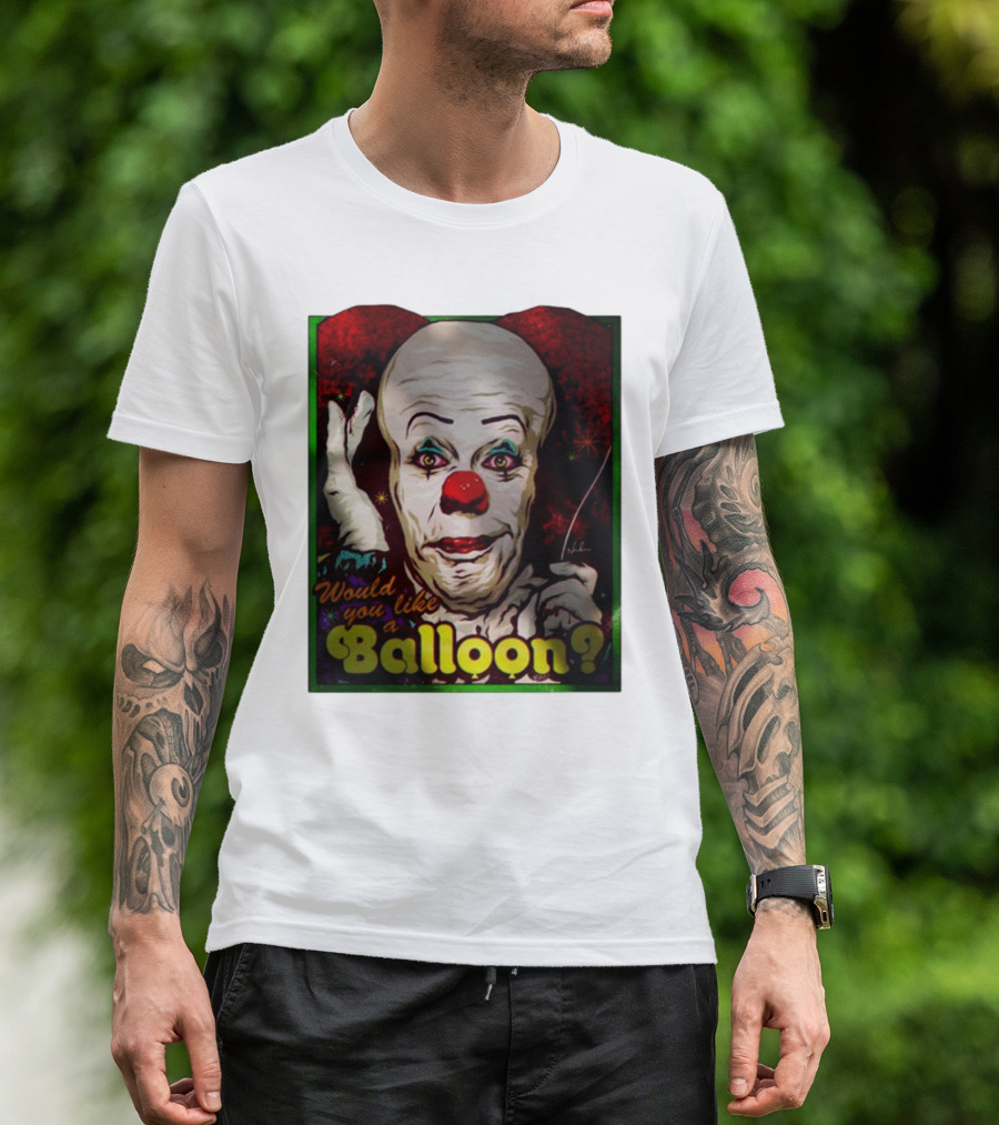 Would You Like A Balloon Clown Face Art By Nordacious T-Shirt
