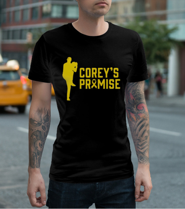 COREY'S PROMISE YELLOW RIBBON BASEBALL PLAYER T-Shirt