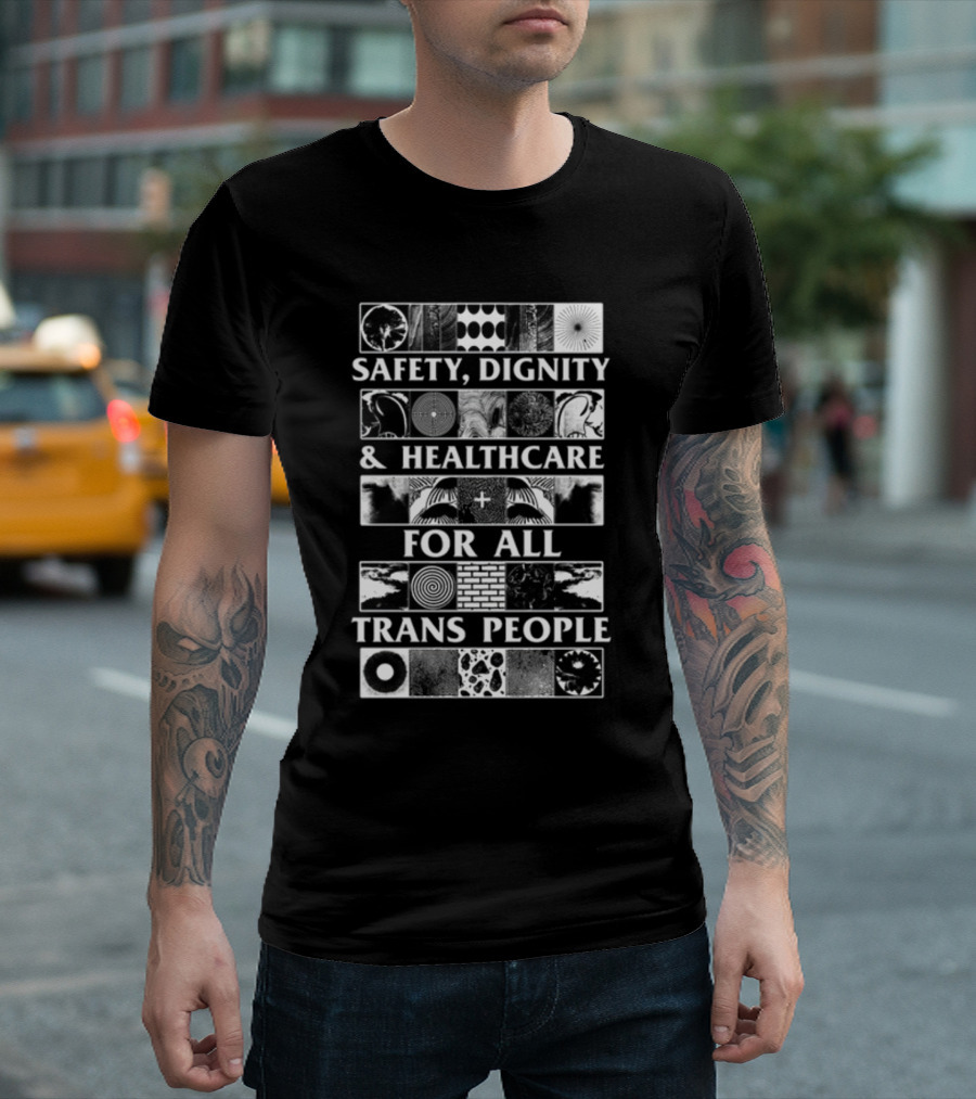 Safety Dignity Healthcare Trans People Spirals T-Shirt