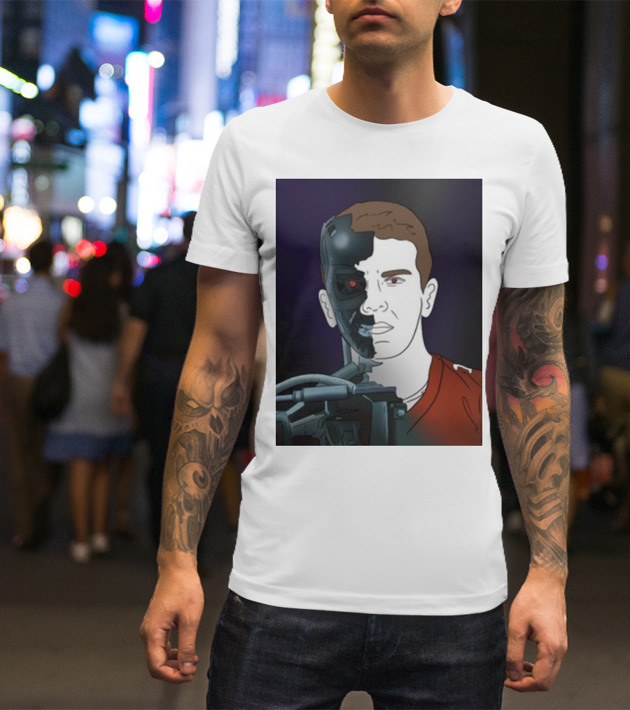 Day 17 Terminator Cyborg Purdy Quarterback Transformation T-Shirt