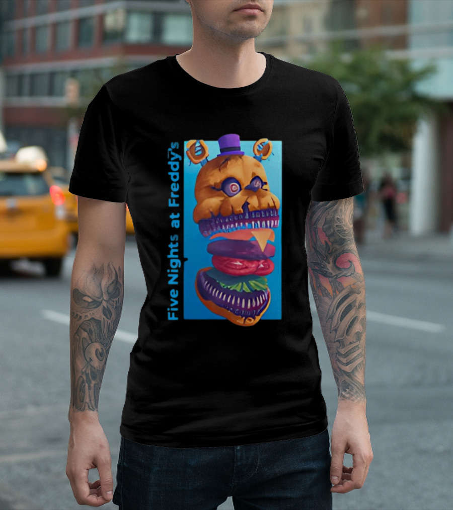 Five Nights at Freddy's Midnight Snack Jonnyblox Burger Animatronic T-Shirt