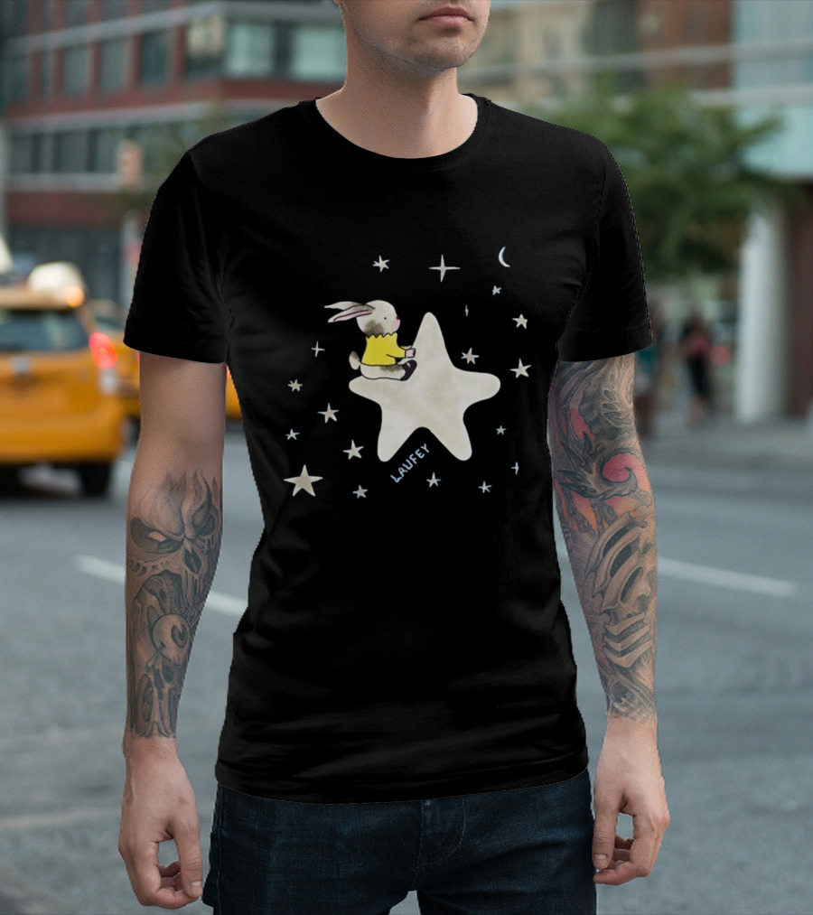 Laufey Celestial Bunny On Starry Night T-Shirt