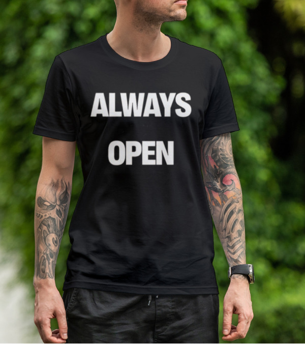 Always Open Uno 1 Starred Text T-Shirt