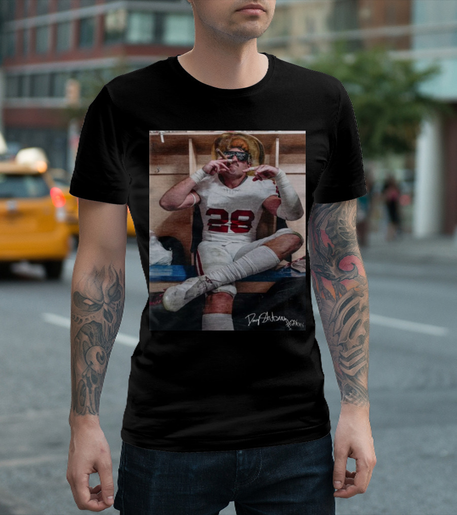 DannyStutsman Oklahoma Only Fears God Texas Fears Oklahoma Signed Football Locker Room Smoke T-Shirt