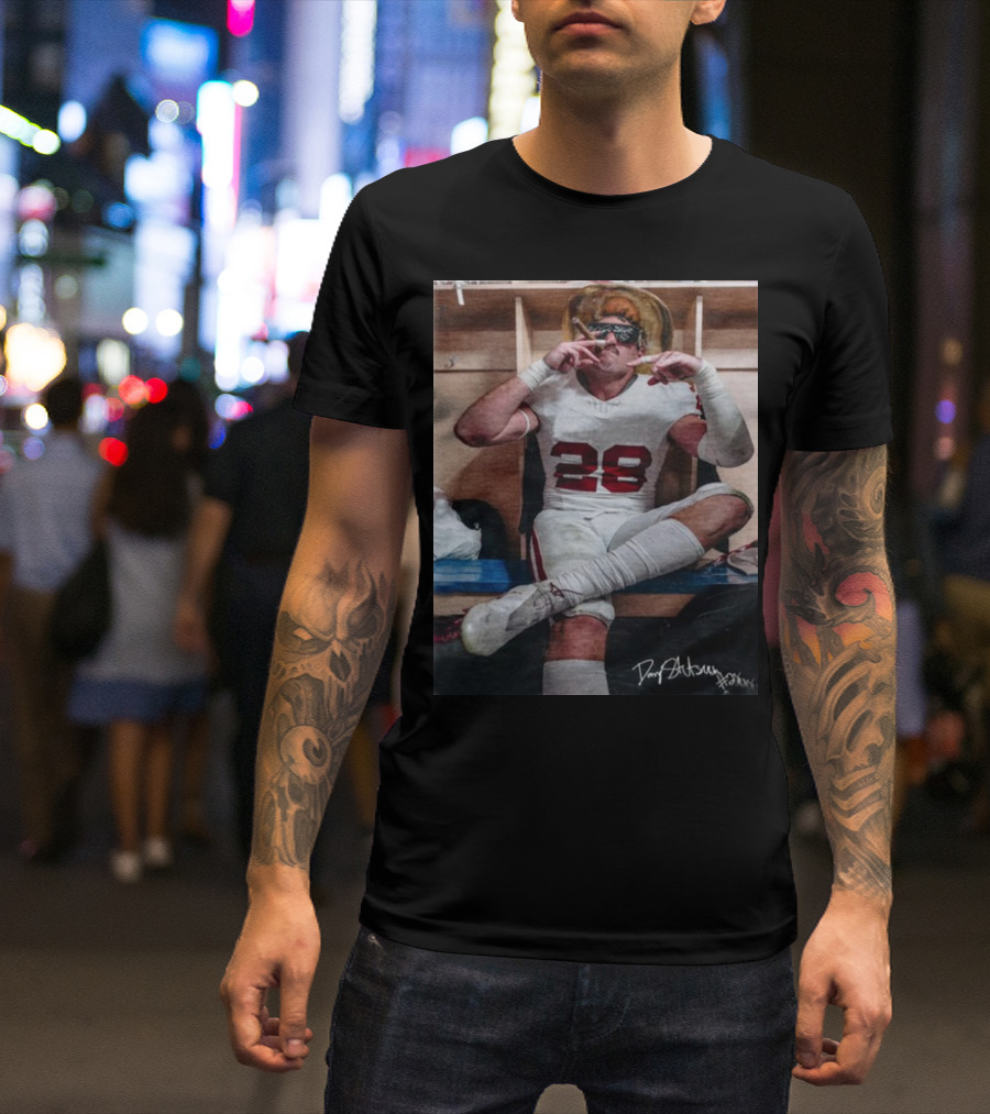 DannyStutsman Oklahoma Only Fears God Texas Fears Oklahoma Signed Football Locker Room Smoke T-Shirt