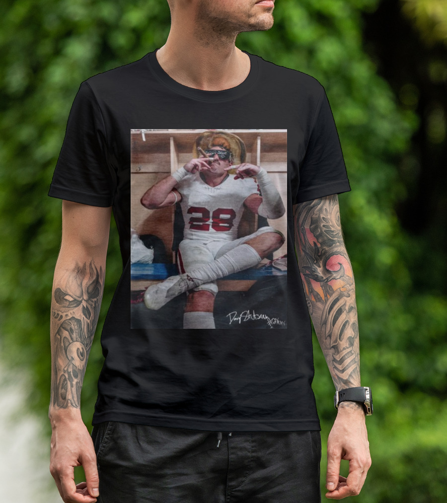 DannyStutsman Oklahoma Only Fears God Texas Fears Oklahoma Signed Football Locker Room Smoke T-Shirt