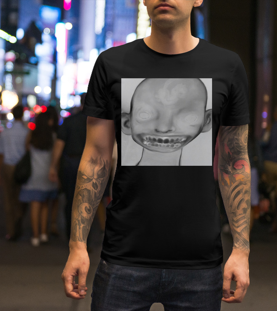 Horizonsupply Heart Stops Beating Eerie Skull Face T-Shirt