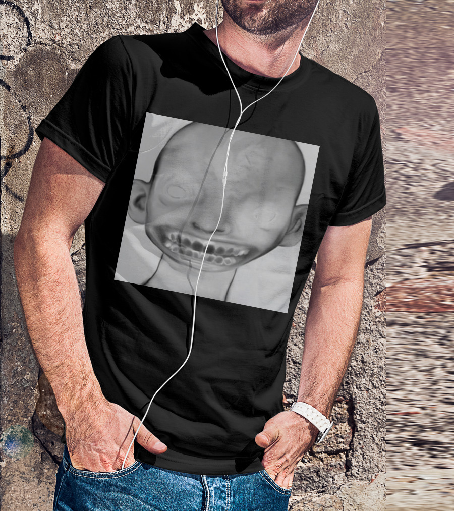 Horizonsupply Heart Stops Beating Eerie Skull Face T-Shirt