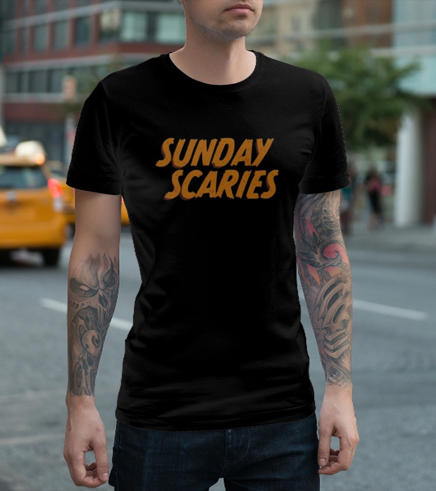 Middleclassfancy Vintage Style Sunday Scaries T-Shirt