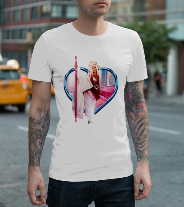 Nicki Minaj Heart Frame Pink Subway T-Shirt