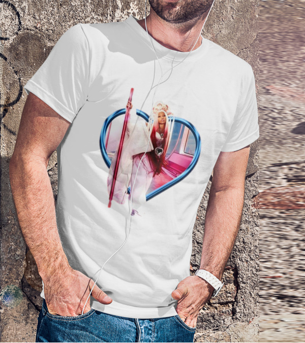 Nicki Minaj Heart Frame Pink Subway T-Shirt