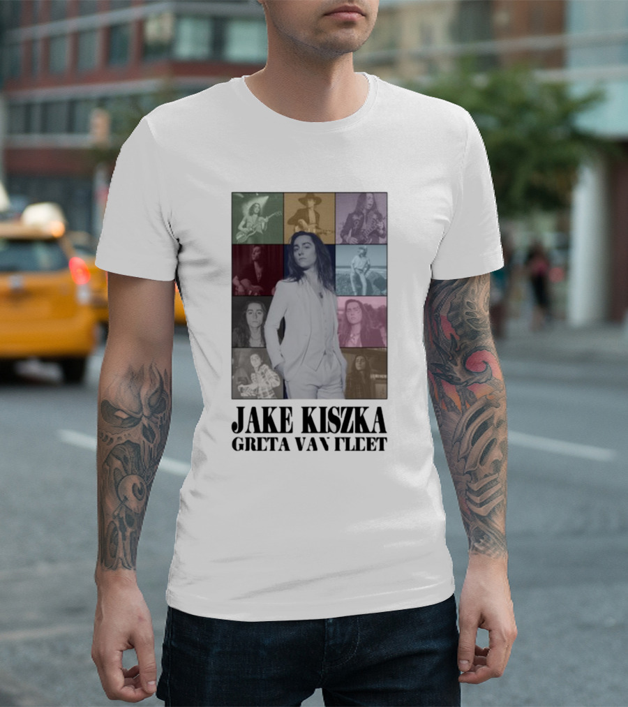 Jake Kiszka Greta Van Fleet The Eras Iconic Montage Styles And Poses T-Shirt