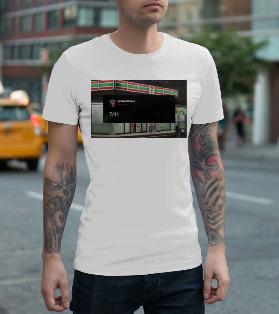 Ja'Marr Chase 7/11 Partnership Announcement T-Shirt