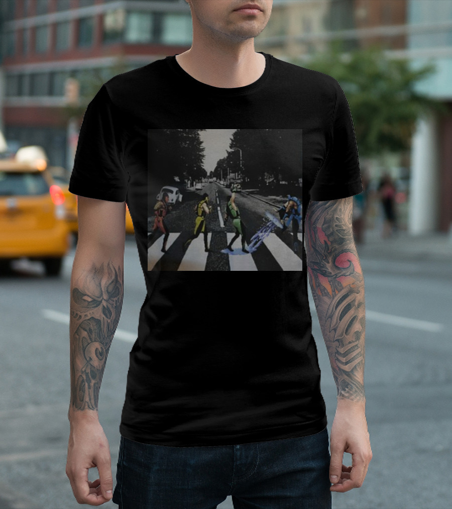 Mk Addict Mortal Kombat Abbey Road Crossover T-Shirt