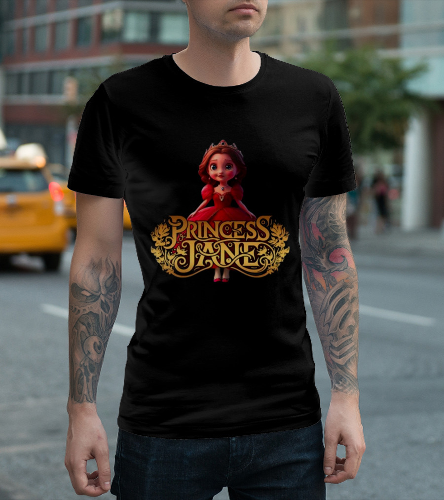 Princess Jane Regal Red Dress Charming Character T-Shirt