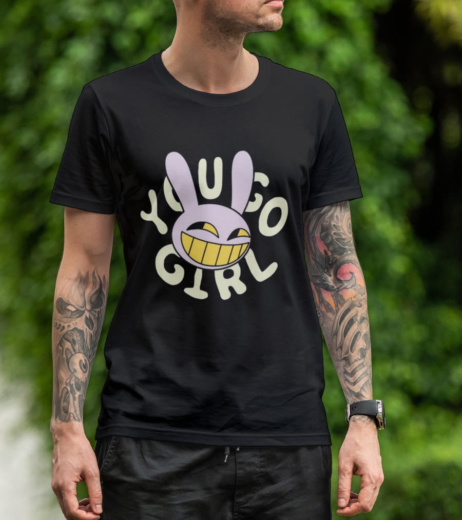 YOU GO GIRL JAX ICONIC QUOTE RABBIT SMILEY FACE дживон 1997 T-Shirt