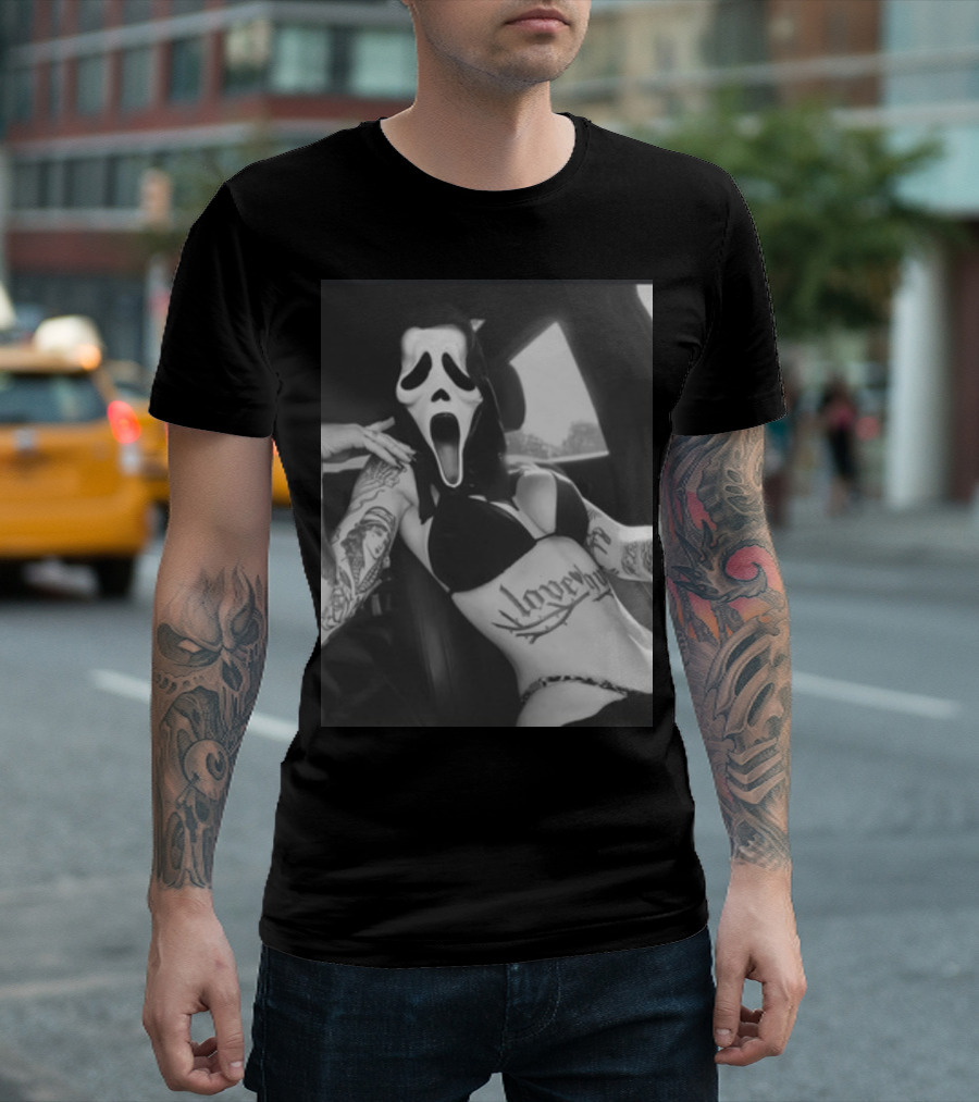 Paigeamaze Scream If U Need Me Lover Girl Mask Tattoo Body T-Shirt