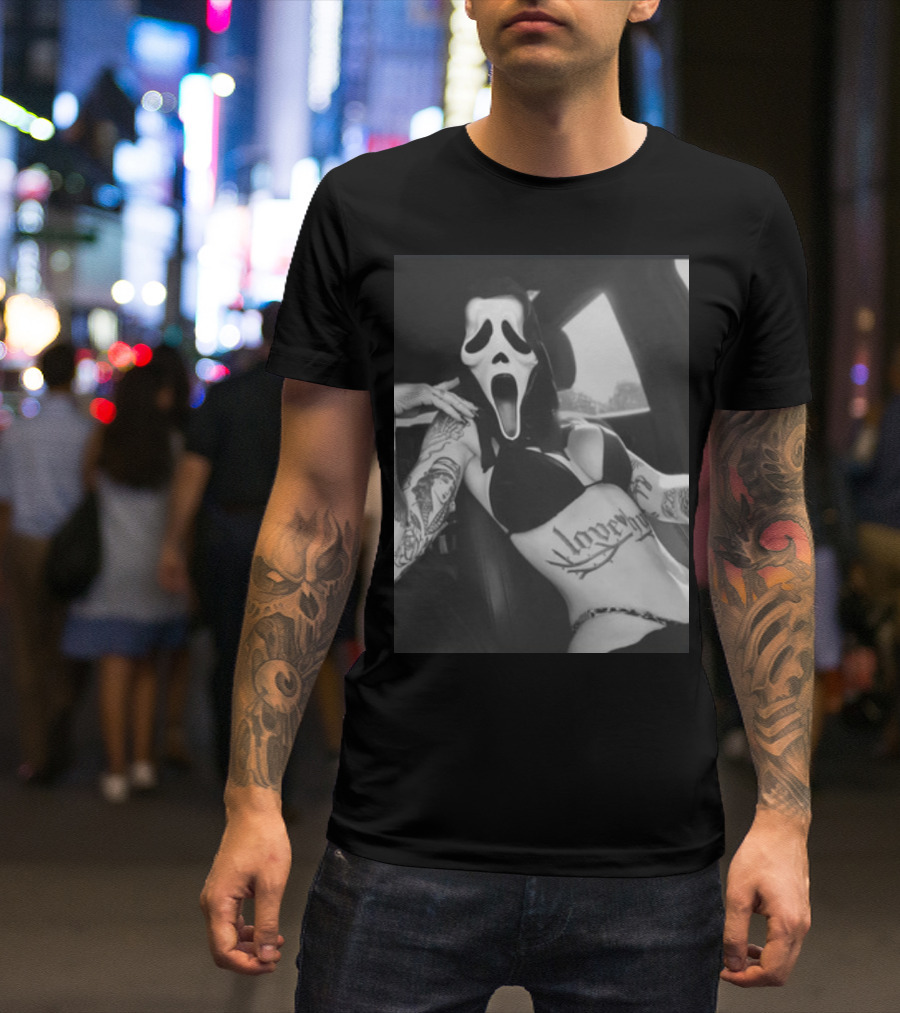 Paigeamaze Scream If U Need Me Lover Girl Mask Tattoo Body T-Shirt