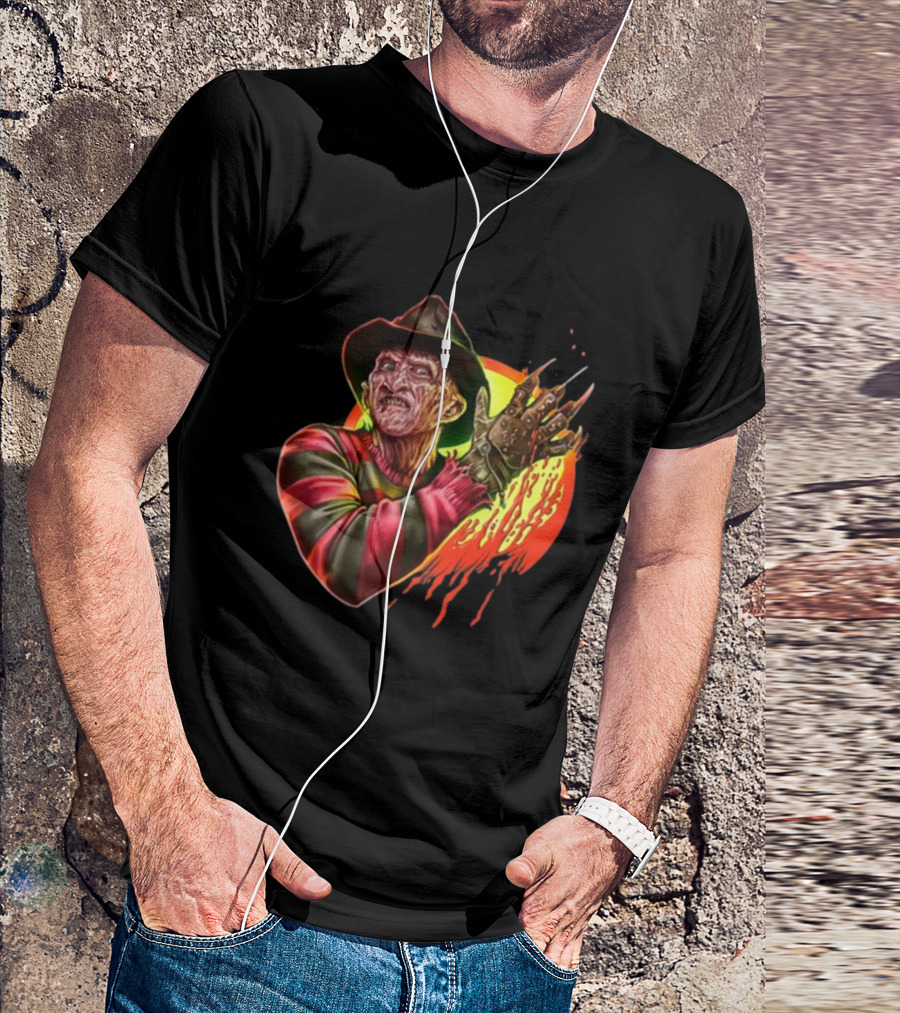 Frightrags Freddy Krueger Claws Rainbow Slashed T-Shirt