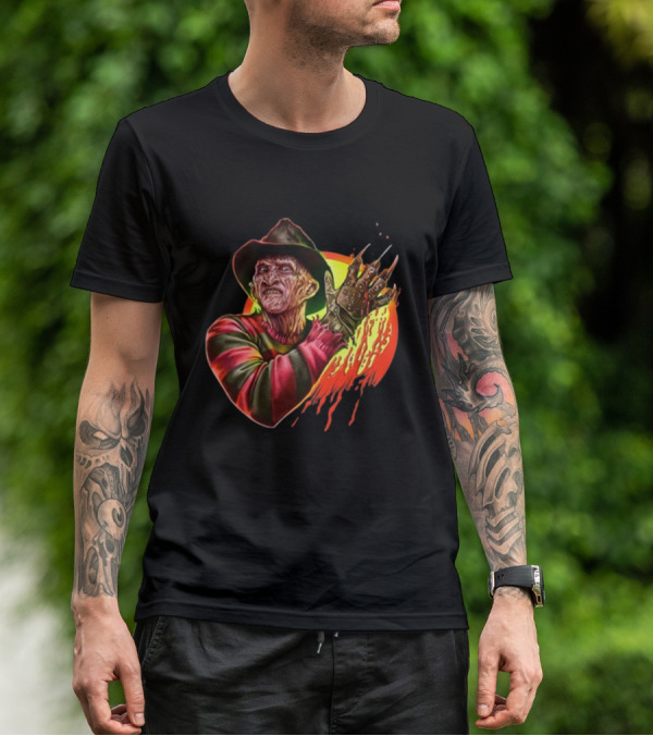 Frightrags Freddy Krueger Claws Rainbow Slashed T-Shirt