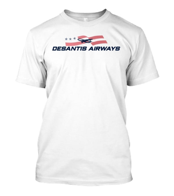 Desantis Airways Plane Stars American Flag Stripes T-Shirt