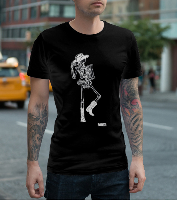 Bower Skeleton Cowboy With Boots And Hat T-Shirt