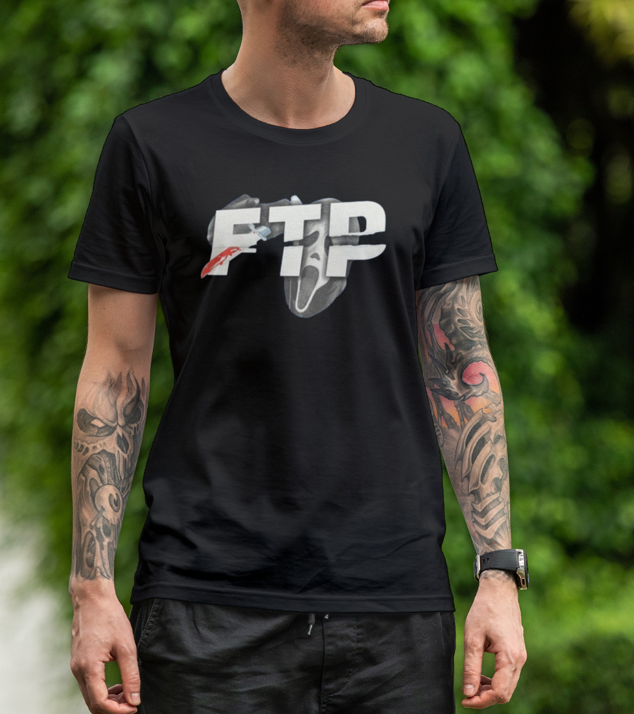 FTP Knife Ghost Mask Halloween T-Shirt