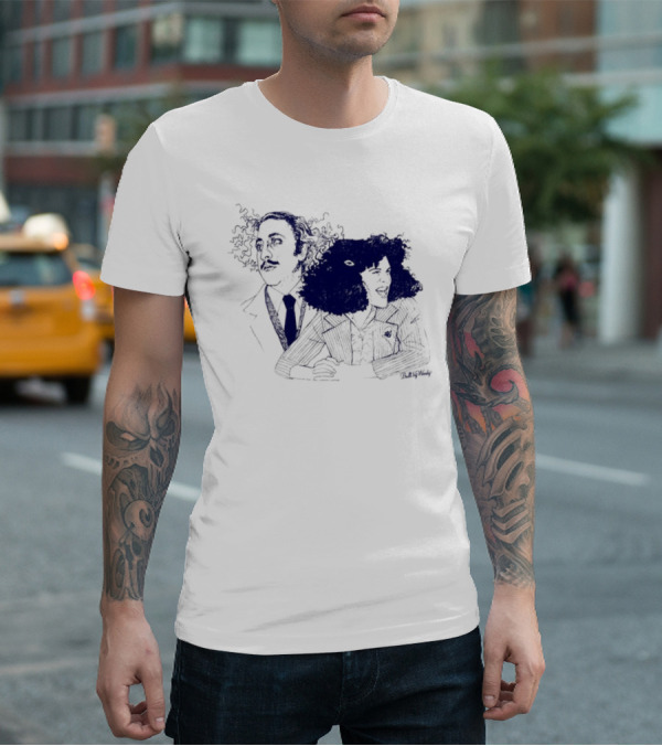 Gene Wilder Gilda Radner Iconic Duo Sketch T-Shirt