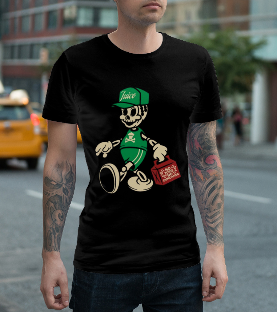 Johnny Cupcakes X 7Uice Skeleton Carrying Bag No 7Uice No Cupcakes T-Shirt