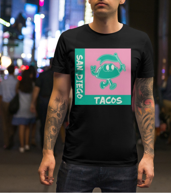 SAN DIEGO TACOS CARTOON FLAG T-Shirt