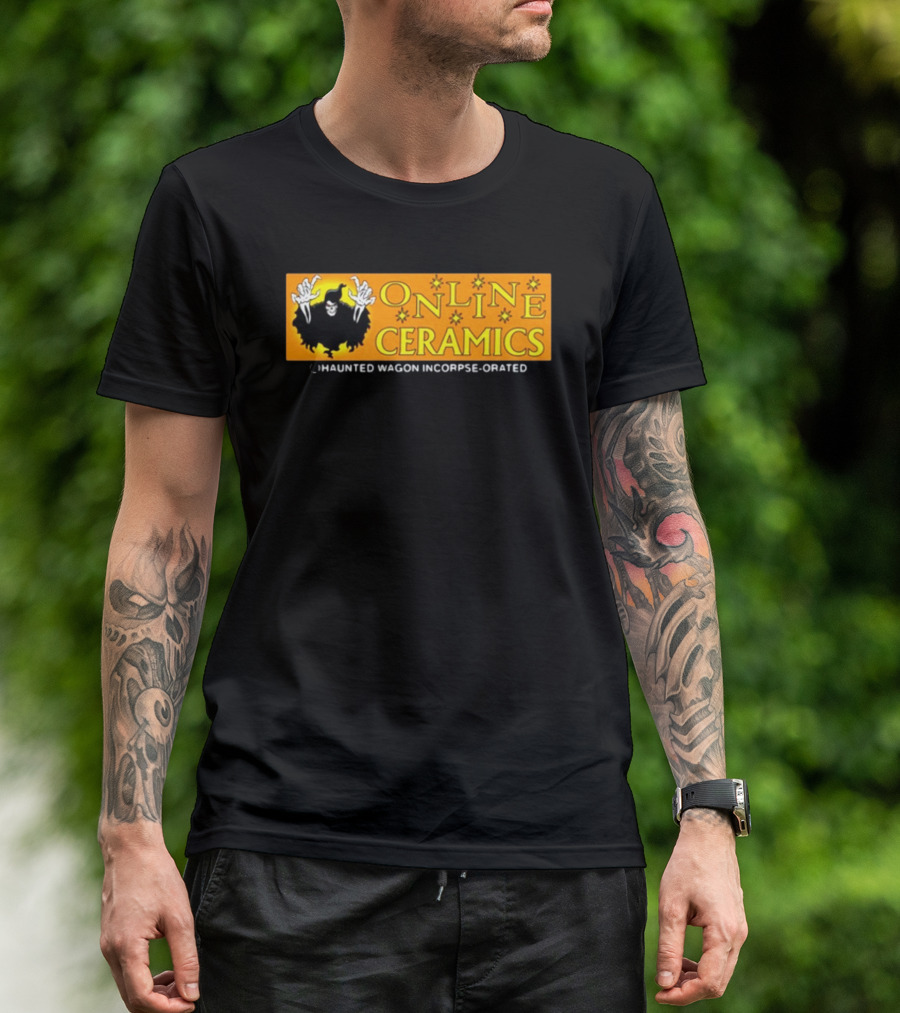 ONLINE CERAMICS HAUNTED WAGON INCORPSE-ORATED T-Shirt