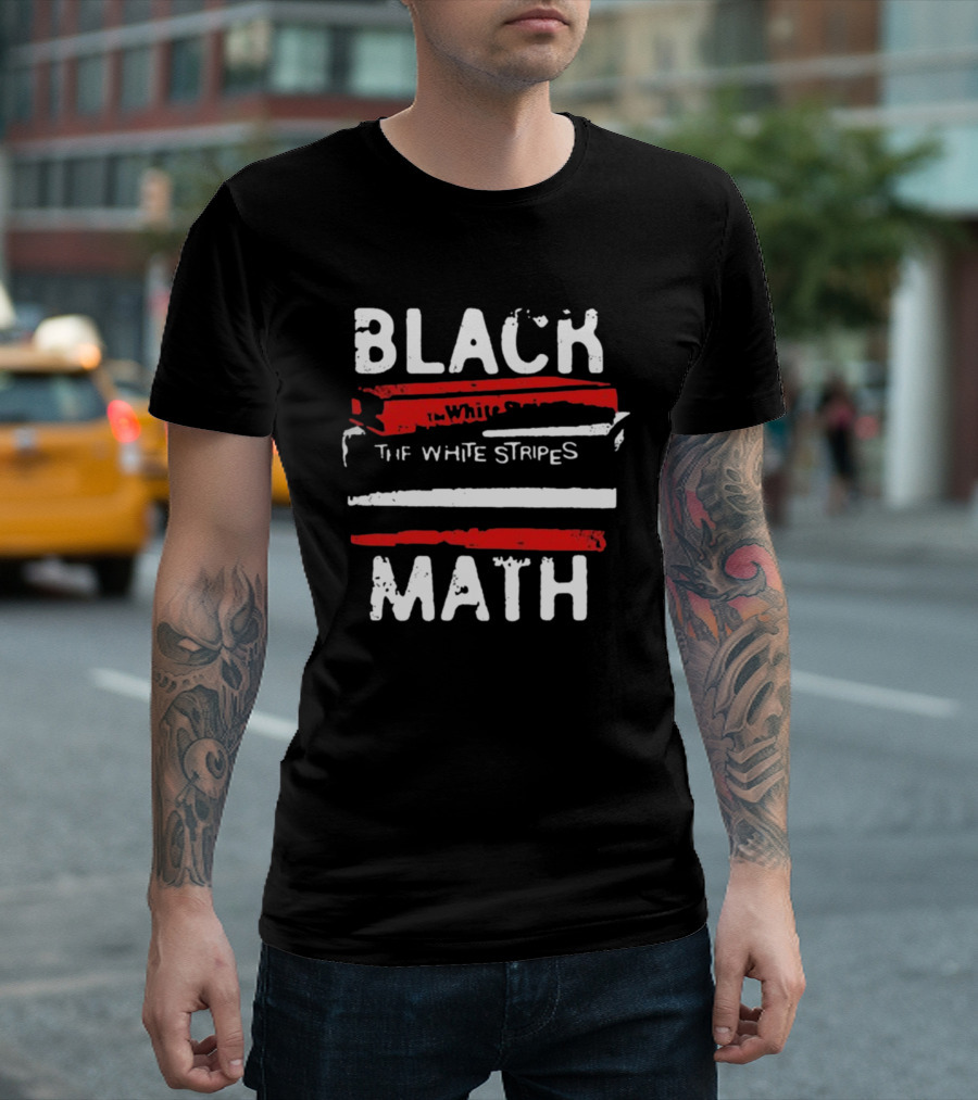 The White Stripes Black Math Distressed Red T-Shirt