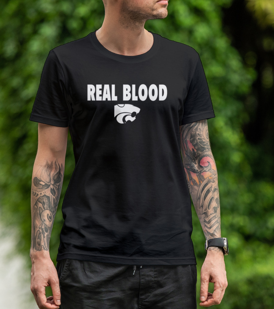 K-State Basketball Real Blood Wildcats T-Shirt