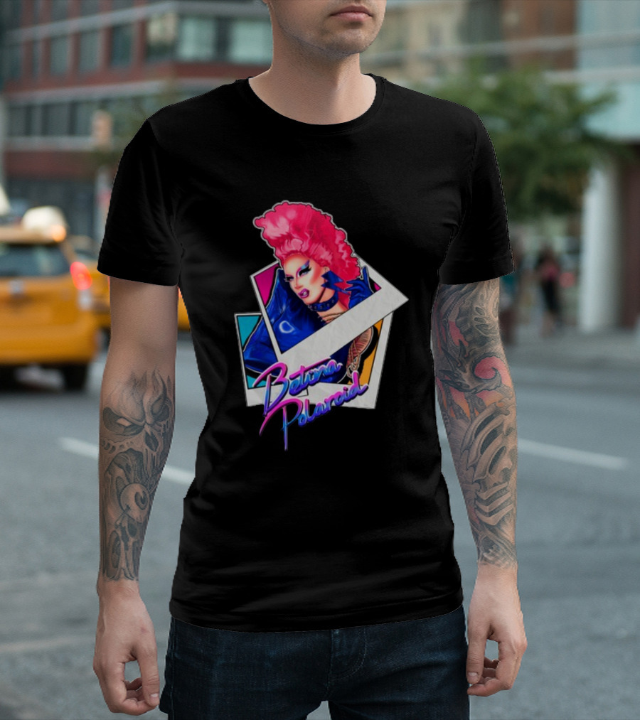 Betina Polaroid Vibrant Drag Persona in T-Shirt