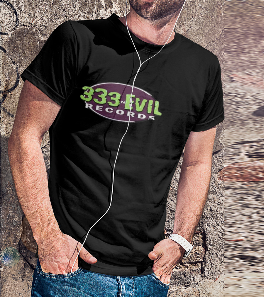 333 Evil Records Oval T-Shirt