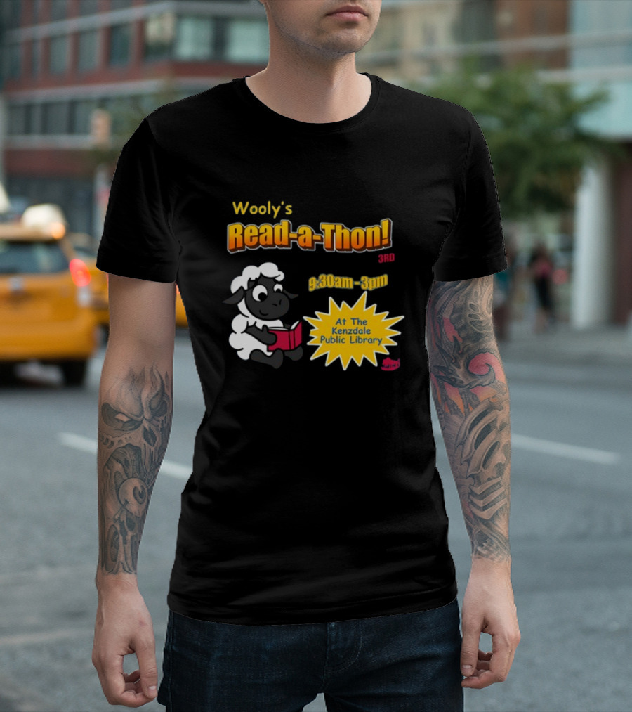 Wooly's Read-a-Thon 3rd at the Kenzdale Public Library 9:30am-3pm T-Shirt