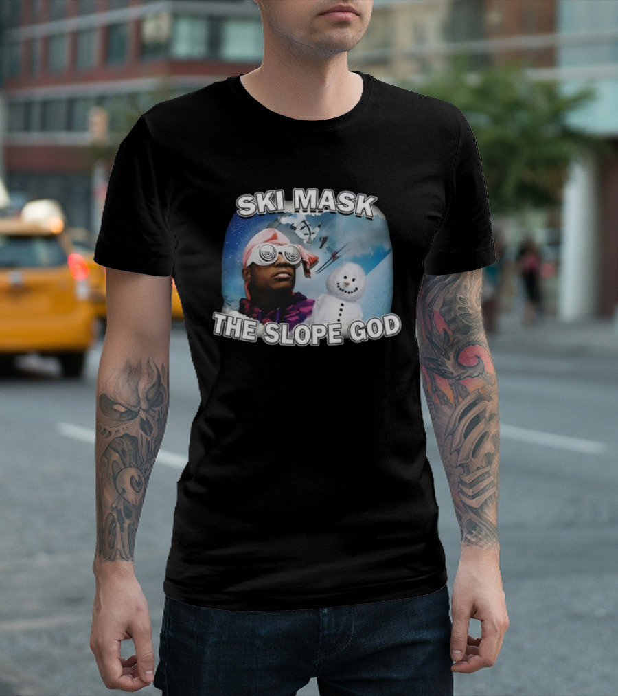 Ski Mask The Slope God Snow Adventure T-Shirt