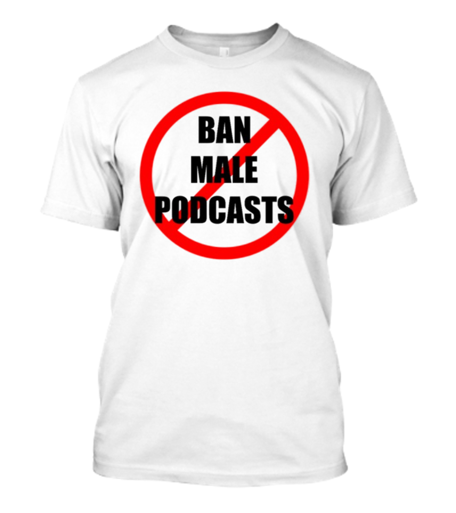 Shopvibe2k Ban Male Podcasts Red Strike Circle T-Shirt