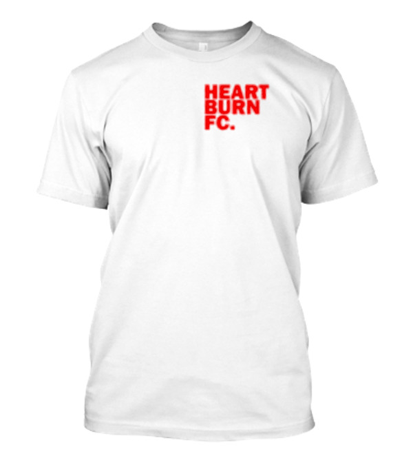 Redmancdesigns Heartburn FC Bold Red Text Minimalist T-Shirt
