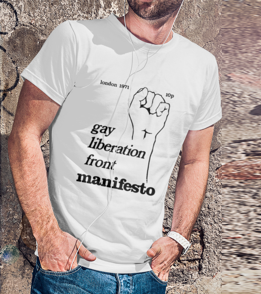 London 1971 10p Gay Liberation Front Manifesto T-Shirt