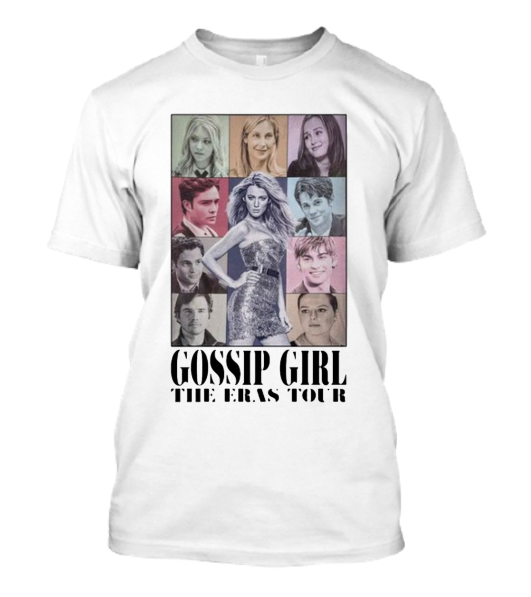 Gossip Girl The Eras Tour Featuring Iconic Cast Collage T-Shirt