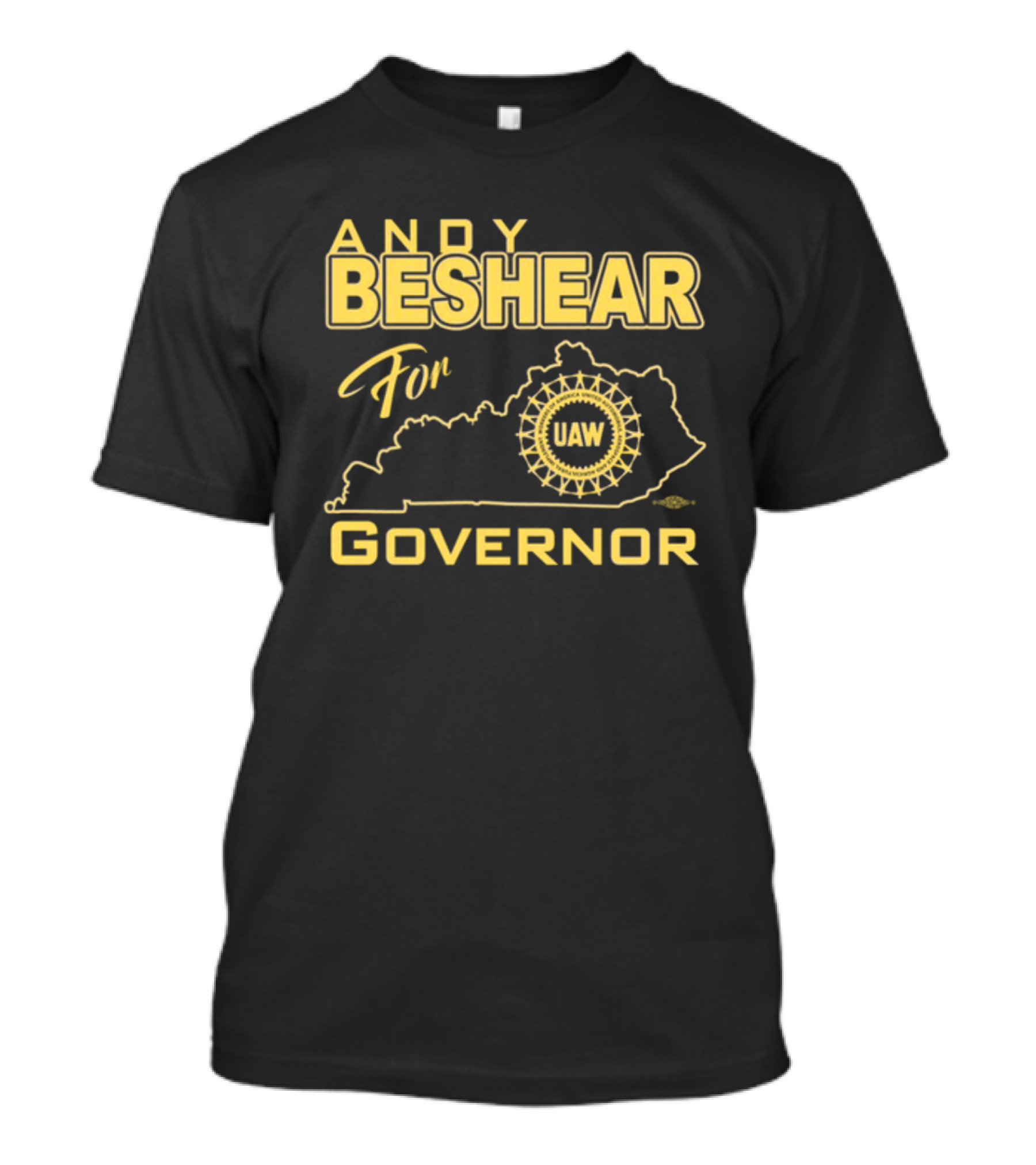 Andy Beshear For Governor UAW Kentucky Map Union Support T-Shirt