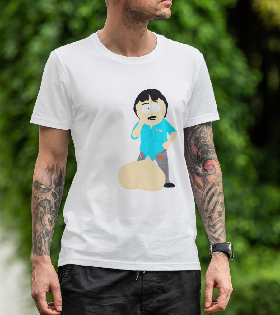 Ladies My Eyes Are Up Here Randy Marsh Humor South Park Character T-Shirt