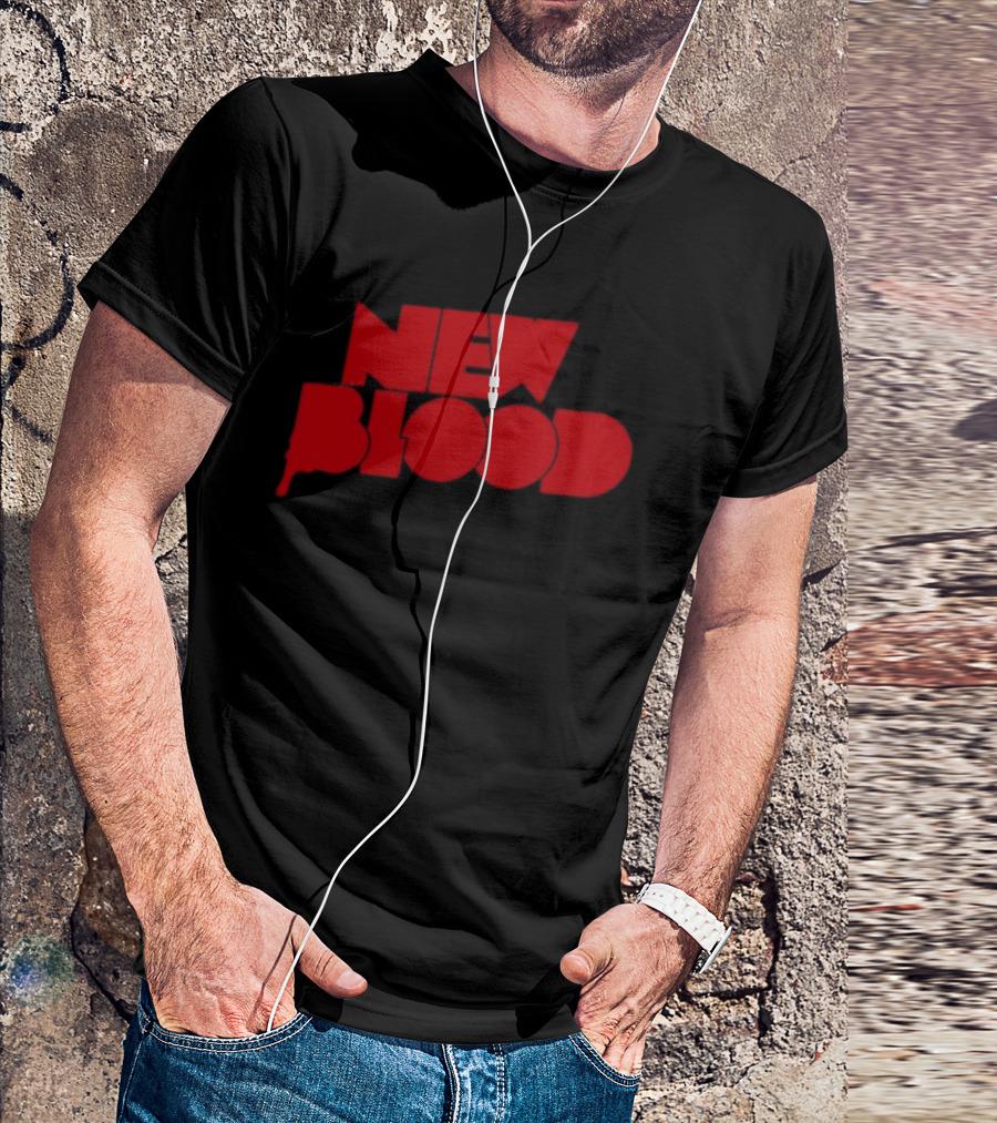 New Blood Dripping Lettering T-Shirt
